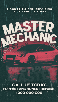 Nostalgia Car Mechanic Facebook Story Design