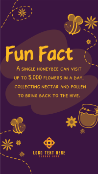 Bee Day Fun Fact YouTube Short Design