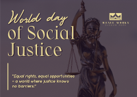 World Social Justice Day Postcard Image Preview