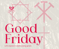 Minimalist Good Friday Greeting  Facebook Post Design