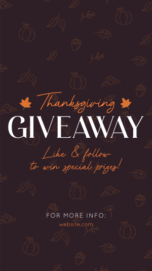 Thanksgiving Day Giveaway Instagram story Image Preview