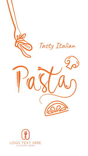 Italian Pasta Script Text Instagram Story Image Preview