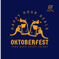 Oktoberfest Happy Hour Deals Instagram Post Design