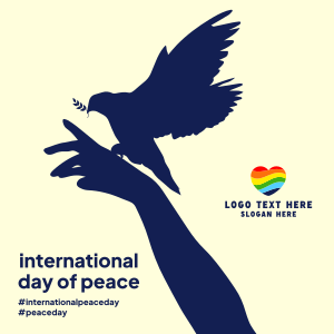 Day Of  Peace Hand Instagram post Image Preview