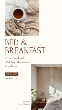 Bed and Breakfast Services Facebook Story Design