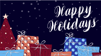 Snowy Holidays Facebook Event Cover Design