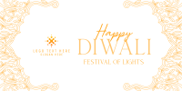 Elegant Diwali Frame Twitter Post Design