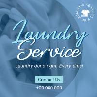 Professional Dry Cleaning Laundry Linkedin Post Design