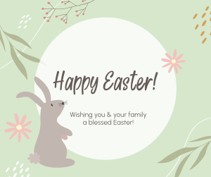 Happy Easter Spring Facebook post Image Preview