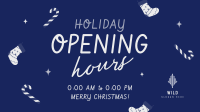 Quirky Holiday Opening Facebook Event Cover Design