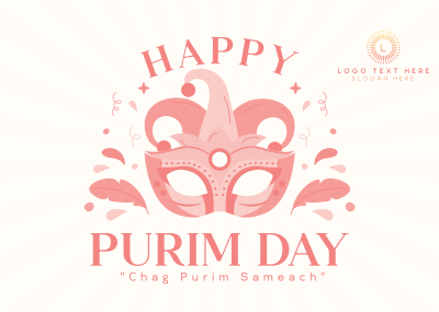 Purim Celebration Event Postcard Image Preview
