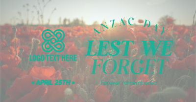 Red Poppy Lest We Forget Facebook ad Image Preview