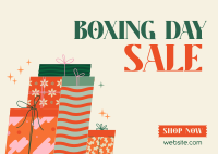 Gifts Boxing Day Postcard Design