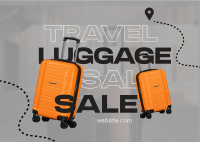 Travel Luggage Sale Postcard Image Preview