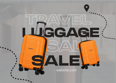 Travel Luggage Sale Postcard Image Preview