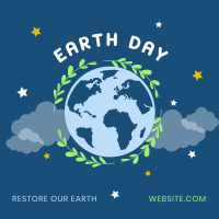 Restore Earth Day Instagram Post Design