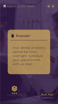 Dental Appointment Reminder Instagram Story Design