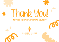 Abstract Shapes Thank You Postcard Design