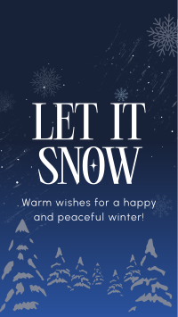 Minimalist Snow Greeting Instagram Reel Image Preview
