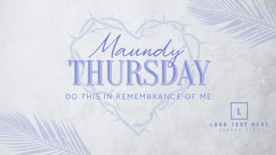 Minimalist Maundy Thursday Facebook event cover Image Preview