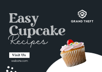 Easy Cupcake Recipes Postcard Image Preview