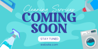 Coming Soon Cleaning Services Twitter post Image Preview