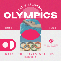 Formal Olympics Watch Party Linkedin Post Design