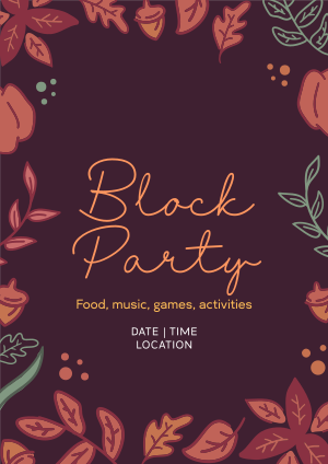 Autumn Block Party Flyer Image Preview