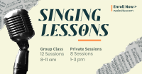 Singing Lessons Facebook Ad Design
