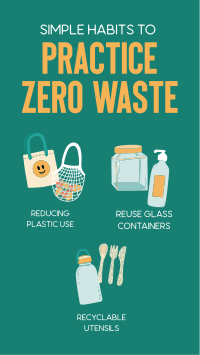 Simple Habits to Zero Waste YouTube Short Design