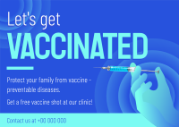 Let's Get Vaccinated Postcard Design