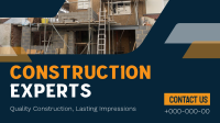 Modern Construction Experts Facebook Event Cover Design