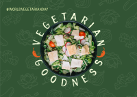 Vegetarian Goodness Postcard Design
