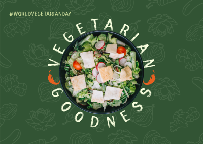 Vegetarian Goodness Postcard Image Preview