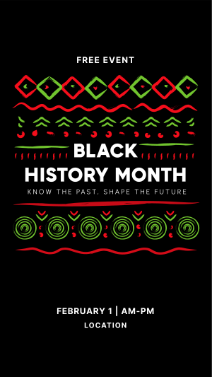 Black History Month Pattern Instagram story Image Preview