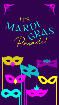 Mardi Gras Masks Instagram story Image Preview