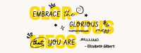 Positive Doodle Quote Facebook cover Image Preview