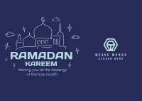 Ramadan Outlines Postcard Image Preview