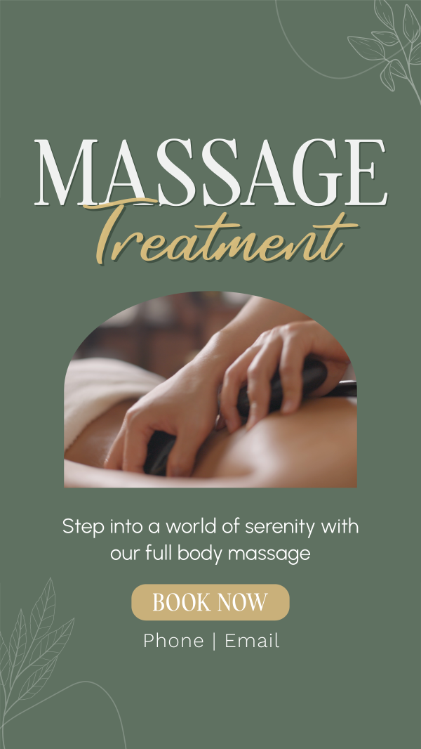 Massage Treatment Wellness Facebook Story Design