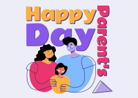 Parents Appreciation Day Postcard Design