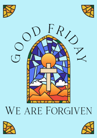 Good Friday Stained Glass Poster Image Preview