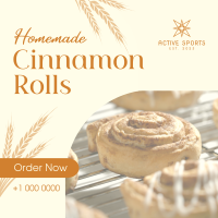 Homemade Cinnamon Rolls Instagram Post Design