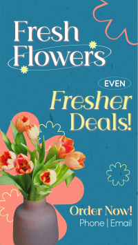 Fresh Flowers Sale Instagram Story Design