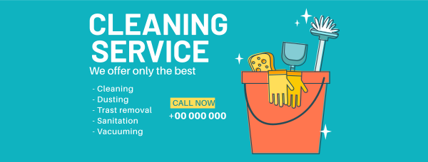 Cleaning Tools Facebook Cover Design Image Preview