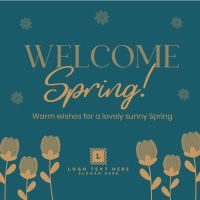 Welcome Spring Greeting Instagram Post Design