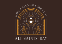 Holy Sacred Heart Postcard Design