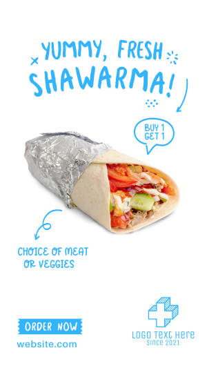Yummy Shawarma Instagram story