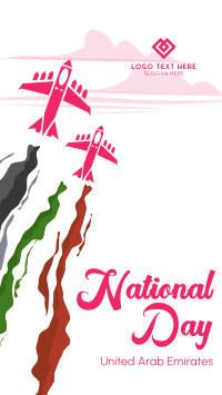 UAE National Day Airshow Facebook Story Design