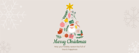Christmas Tree Collage Facebook cover Image Preview