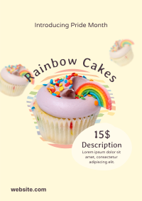 Pride Rainbow Cupcake Poster Design